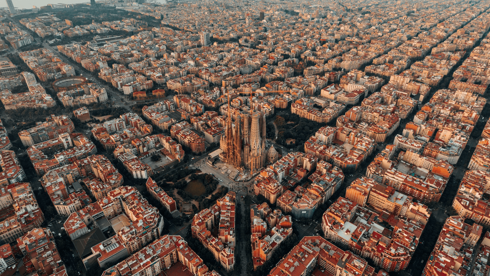 Sagrada Familia sky view